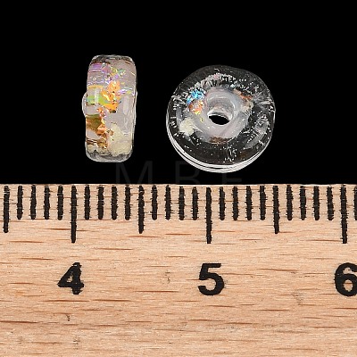 Luminous Handmade Foil Glass Beads LAMP-P020-01A-06-1