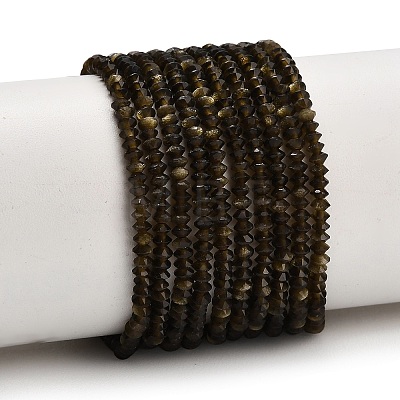 Natural Golden Sheen Obsidian Beads Strands GG-CBAA9B4-A02-02-1
