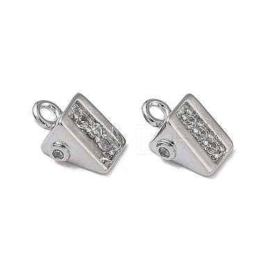 Brass Micro Pave Cubic Zirconia Charms KK-A280-11P-1