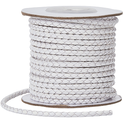 1 Roll 10M Round Braided Cowhide Cords WL-SC0001-03D-1