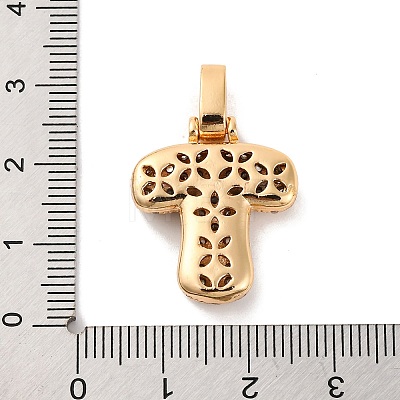 Brass Micro Pave Cubic Zirconia Pendants KK-C076-29T-G01-1