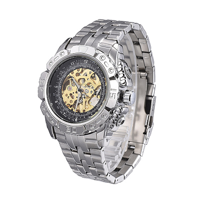 Alloy Watch Head Mechanical Watches WACH-L044-01B-GP-1