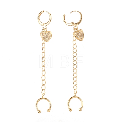 Brass Micro Pave Clear Cubic Zirconia Huggie Hoop Earrings ZIRC-Q205-12G-1
