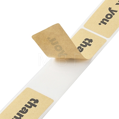 Self-Adhesive Paper Gift Tag Stickers with Word Thank You DIY-R084-03-1