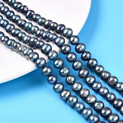 Natural Cultured Freshwater Pearl Beads Strands PEAR-N013-08H-1