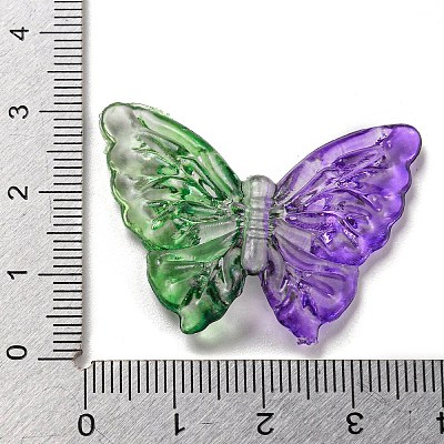 Two Tone Transparent Acrylic Beads OACR-E041-06B-1