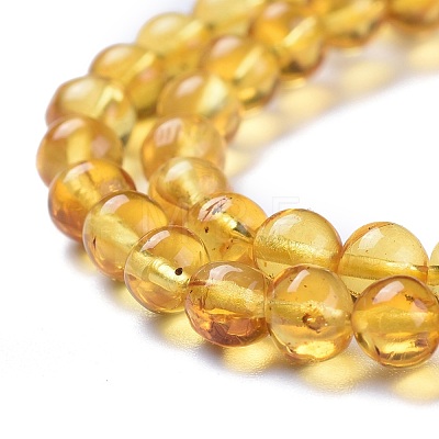 Natural Amber Beads Strands G-K308-C01-5mm-1