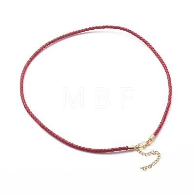 Braided Waxed Polyester Cord Necklaces Making NJEW-Z011-03G-1