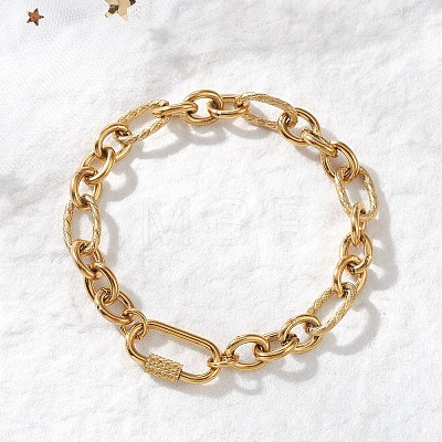 304 Stainless Steel Singapore Chains Bracelets for Women BJEW-JB14064-1