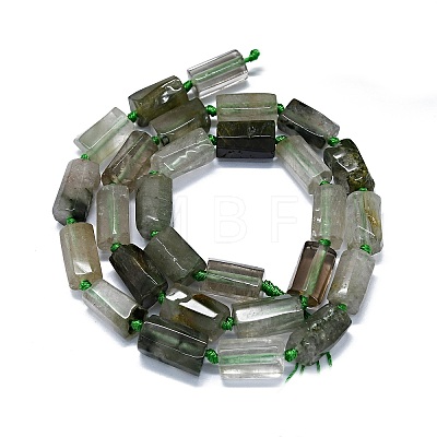 Natural Green Rutilated Quartz Beads Strands G-O170-145-1