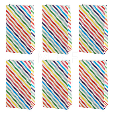 12Pcs Rainbow Color Rectangle Paper Candy Bags ABAG-TA0002-34B-1
