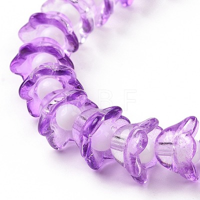 Transparent Glass Beads Strands LAMP-H061-01-1