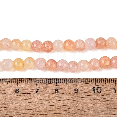 Ombre Effect Dyed Crackle Glass Beads Strands GLAA-Q106-01A-B12-1