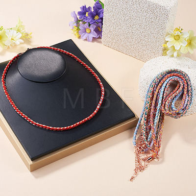8Pcs 8 Colors 3.5MM Round Nylon Cotton Cord Necklace Making NJEW-TA0001-26RG-1