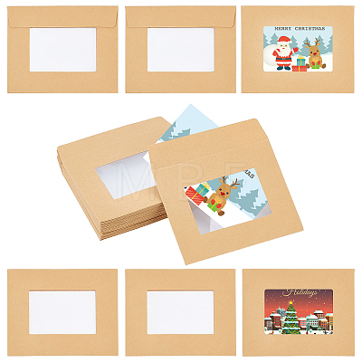   24Pcs Kraft Paper Envelope DIY-PH0008-59-1