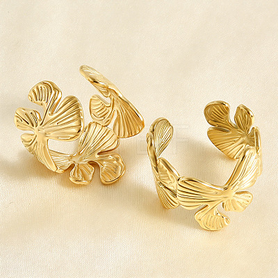 304 Stainless Steel Open Cuff Rings WL7207-2-1