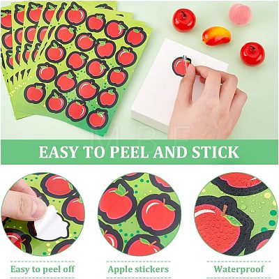 Apple Self-Adhesive Paper Stickers DIY-WH0308-202B-1