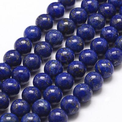 Natural Lapis Lazuli Bead Strands G-G953-04-8mm-1