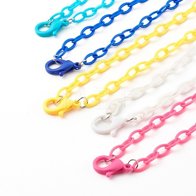 ABS Plastic Cable Chain Necklaces NJEW-JN03481-1