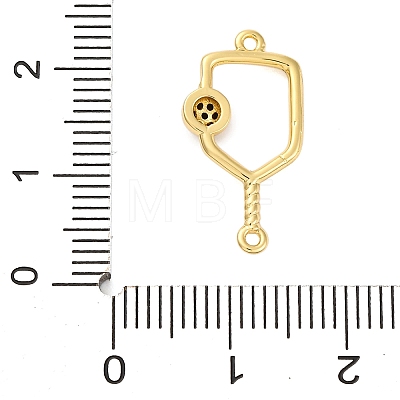 Brass Black Enamel Connector Charms KK-NH0005-02G-1