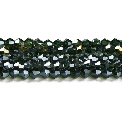 Transparent Electroplate Glass Beads Strands GLAA-F029-4mm-A25-1