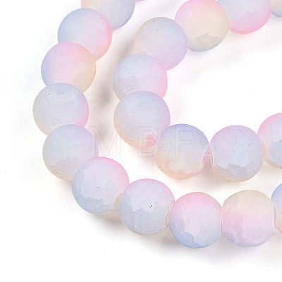 Crackle Glass Beads X1-GLAA-N009-8mm-04-1