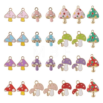 56Pcs 14 Style Alloy Enamel Pendants ENAM-SC0003-77-1