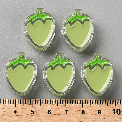 Transparent Enamel Acrylic Beads X1-TACR-S155-003D-1