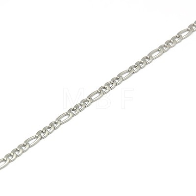 304 Stainless Steel Figaro Chain Necklace Making LS-STAS-A028-N022MP-1