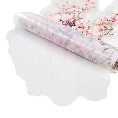 10Pcs 10 Styles Flower Tree Waterproof PET Stickers DIY-G121-03F-1