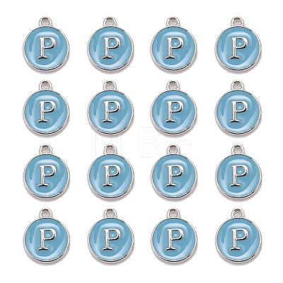 Platinum Plated Alloy Enamel Charms LS-X-ENAM-S118-04P-P-1