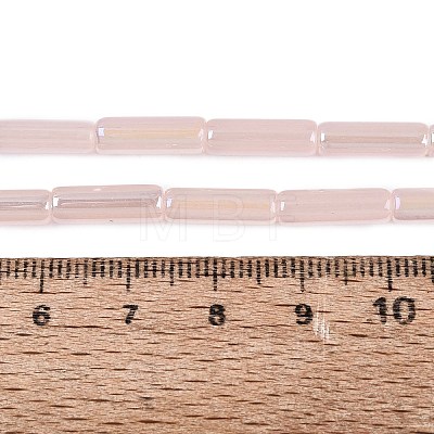 Electroplate Imitation Jade Glass Beads Strands EGLA-Q132-02A-A04-1