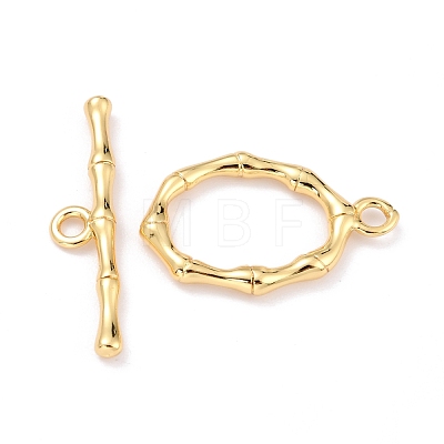 Rack Plating Brass Toggle Clasps KK-B036-07G-1