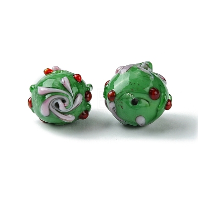 Handmade Bumpy Lampwork Beads FOIL-B001-08C-1