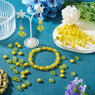 200Pcs 4 Colors Electroplate Glass Beads Strands EGLA-TA0030-09A-1