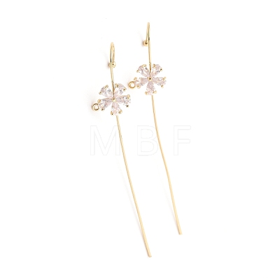 Flower Ear Wrap Crawler Hook Earrings for Women Girls EJEW-B008-01LG-1