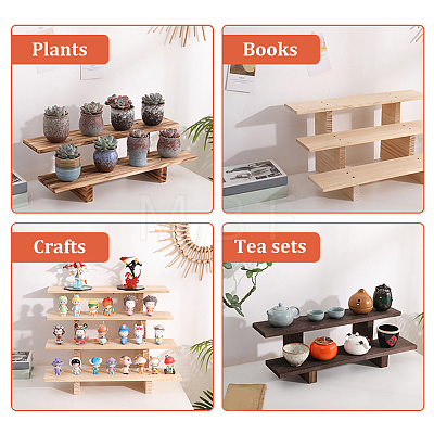 3-Tier Wooden Model Toy Assembled Organizer Holders ODIS-WH0026-07-1