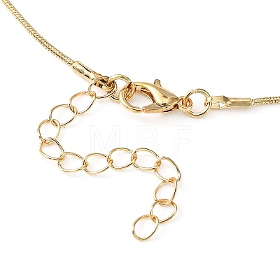 Brass Round Snake Chain Necklace for Men Women MAK-YW0001-09-1
