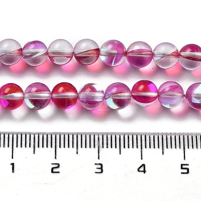 Synthetic Moonstone Beads Strands G-P528-J01-03-1