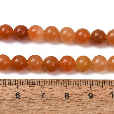 Natural Red Aventurine Bead Strands X-G-P257-02-6mm-1