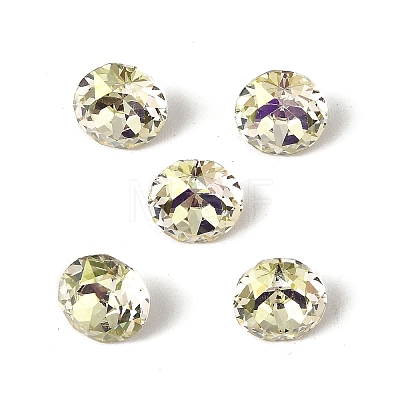 Glass Rhinestone Cabochons GLAA-A018-8mm-001GY-1
