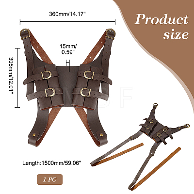 PU Leather with Alloy Fencing Sheath AJEW-WH0415-58B-1