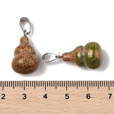 Natural Unakite Pendants G-B127-03P-04-1