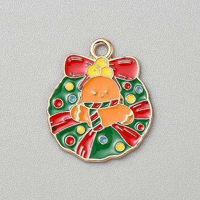 Christmas Alloy Enamel Pendants FIND-CJC0012-140F-1