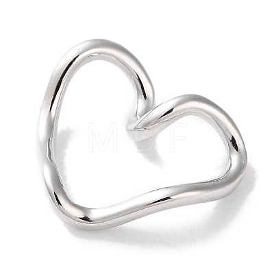 Rack Plated Brass Heart Links KK-Z039-33P-1