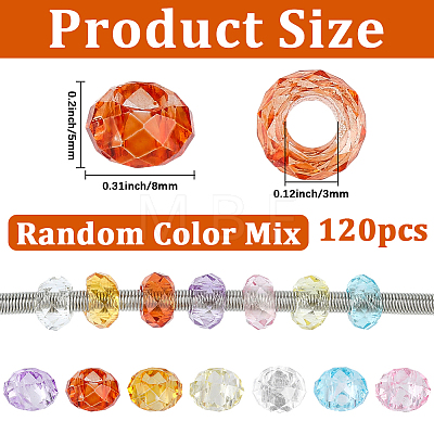 120Pcs Mixed Styles Glass Beads GLAA-PA0001-88-1