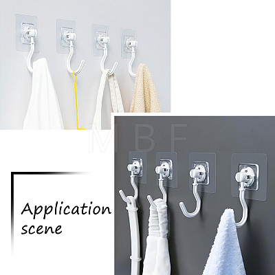 Cheriswelry 6Pcs 3 Color Plastic Rotate Hook Hangers AJEW-SW0001-05-1