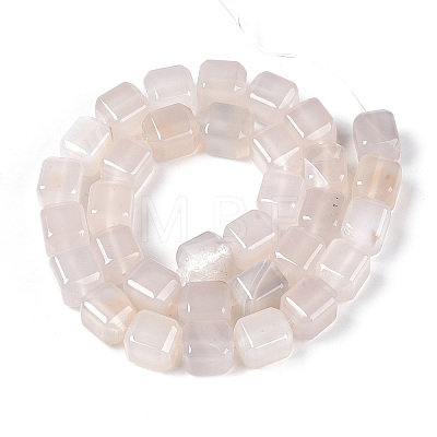 Natural White Agate Beads Strands G-N353-03A-04-1