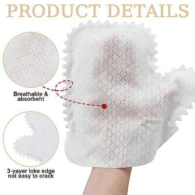 80Pcs Non-woven Fabrics Disposable Gloves AJEW-GO0005-18-1