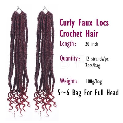 Curly Faux Locs Crochet Hair OHAR-G005-12A-1